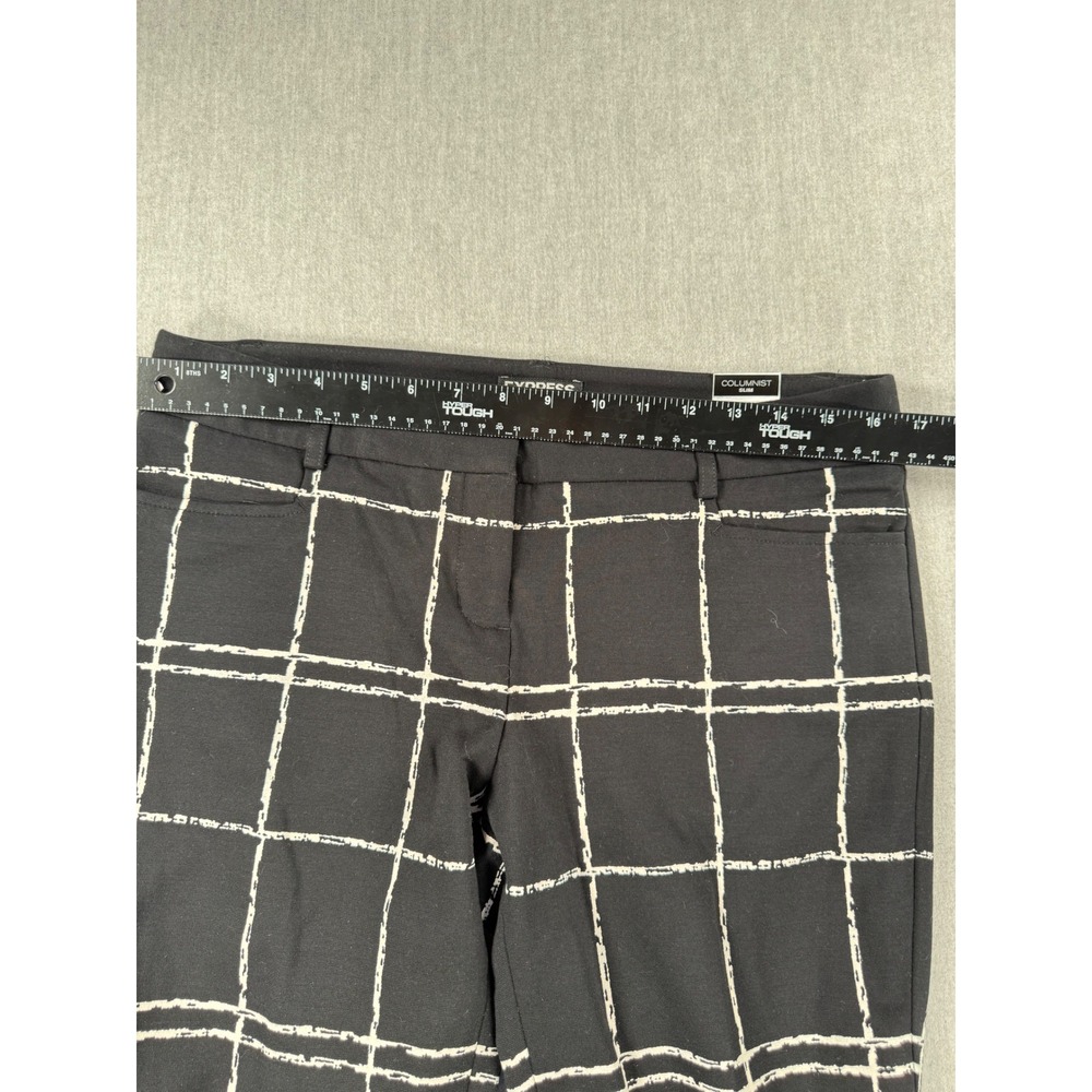 Express Columnist Slim Pants Womens 8R Black White Windowpane Grid Dress Trouser - Picture 4 of 8